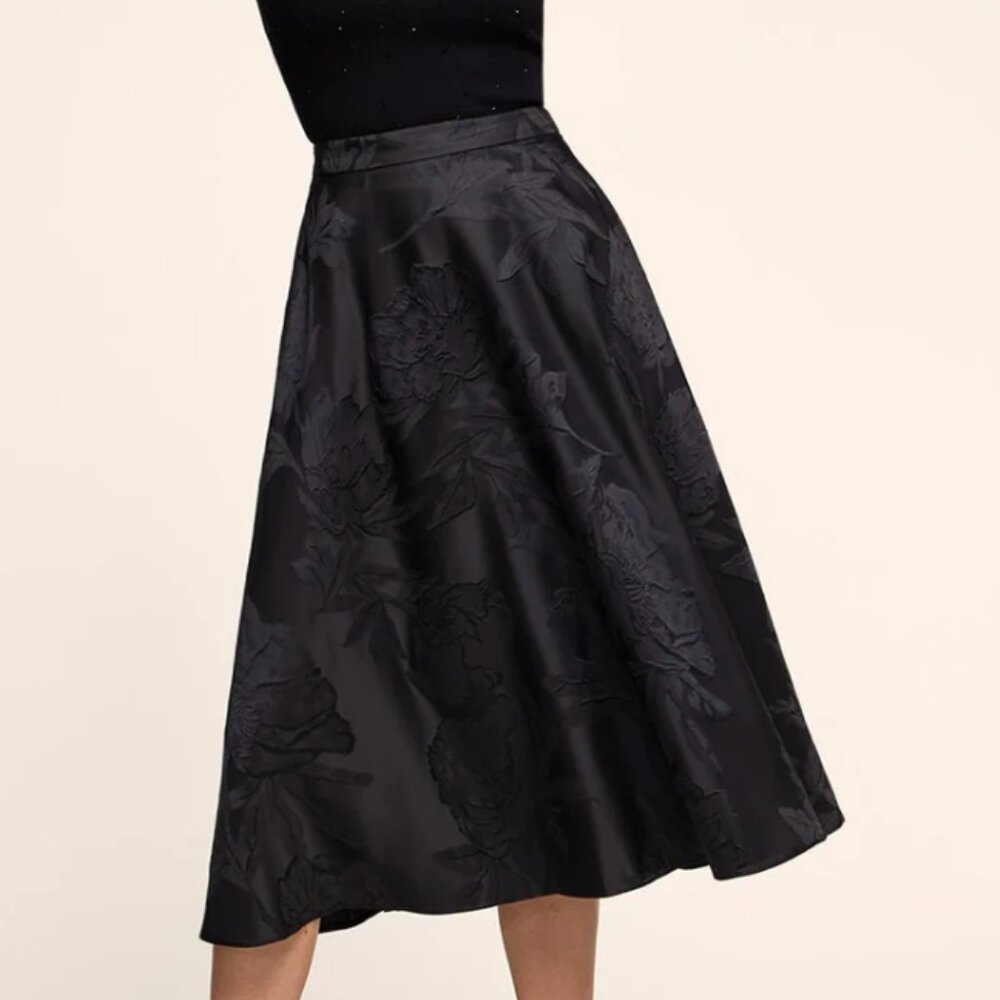 Le Chateau A-Line Jacquard Floral Skirt